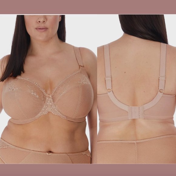 NEW‎ $66 Elomi [ 34I US] Charley Full Figure Underwire Plunge Bra in Nude #5791 - Picture 2 of 10